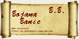 Bojana Banić vizit kartica